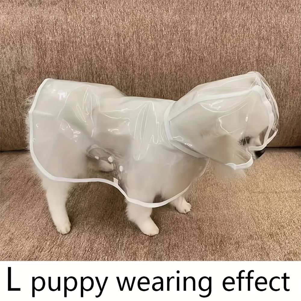 Waterproof Transparent Dog Raincoat - Lightweight Rain Jacket for Small and Medium Dogs