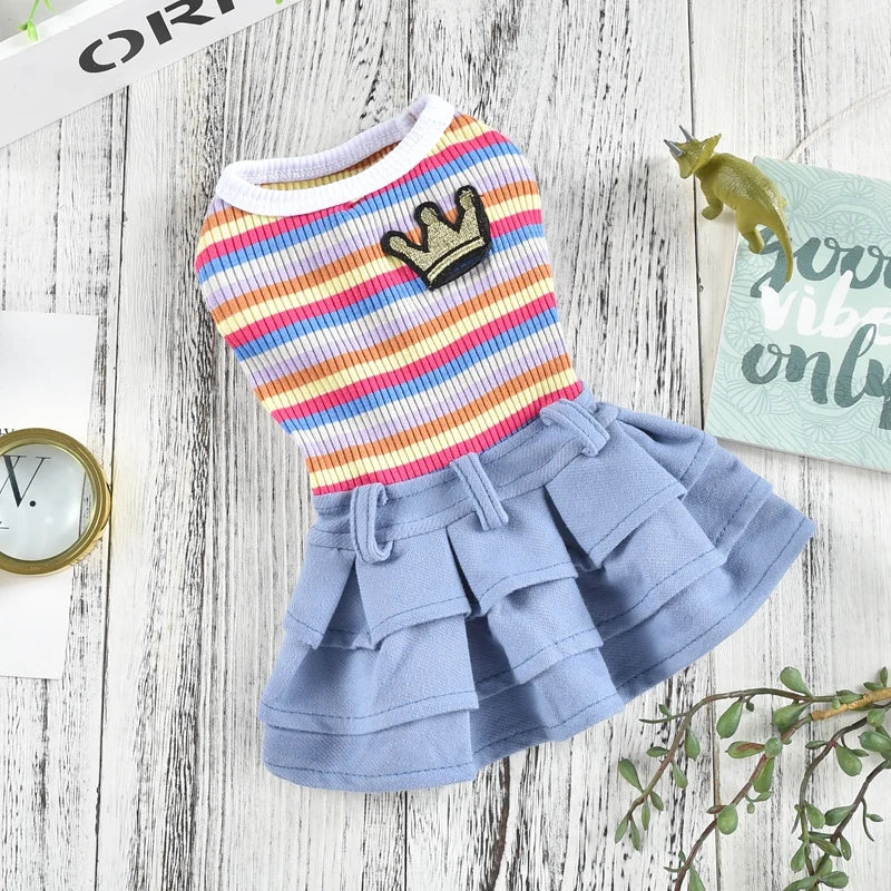 School Uniform Dress for Dogs - Preppy Vest Outfit for Bulldogs and Small Dogs