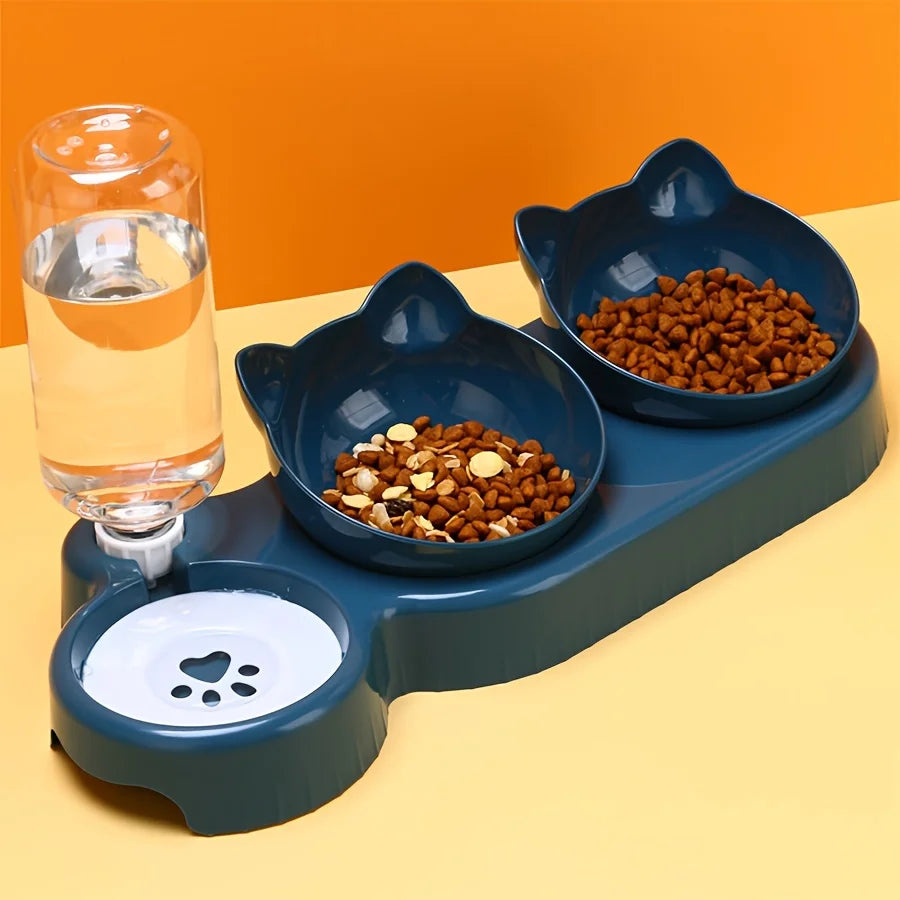 3-in-1 Pet Bowl and Water Feeder Set