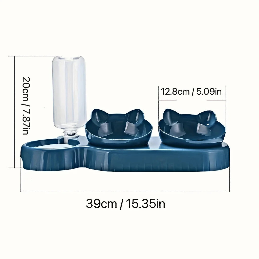 3-in-1 Pet Bowl and Water Feeder Set