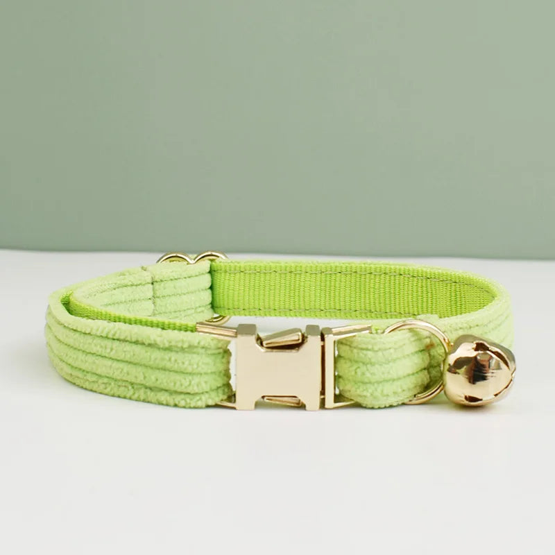 Personalized Cat Collar with Bell and Bow Tie - Custom Engraved Name Plate
