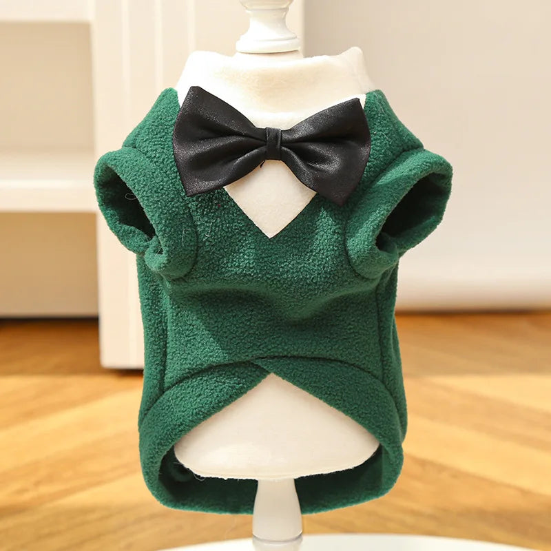Elegant Pet Tuxedo with Bow Tie – Formal Wedding Suit for Dogs & Cats