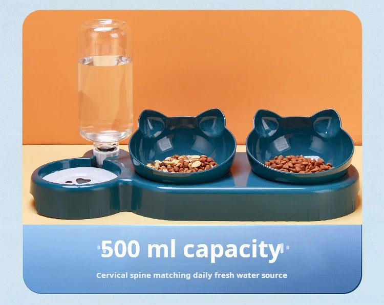 3-in-1 Pet Bowl and Water Feeder Set