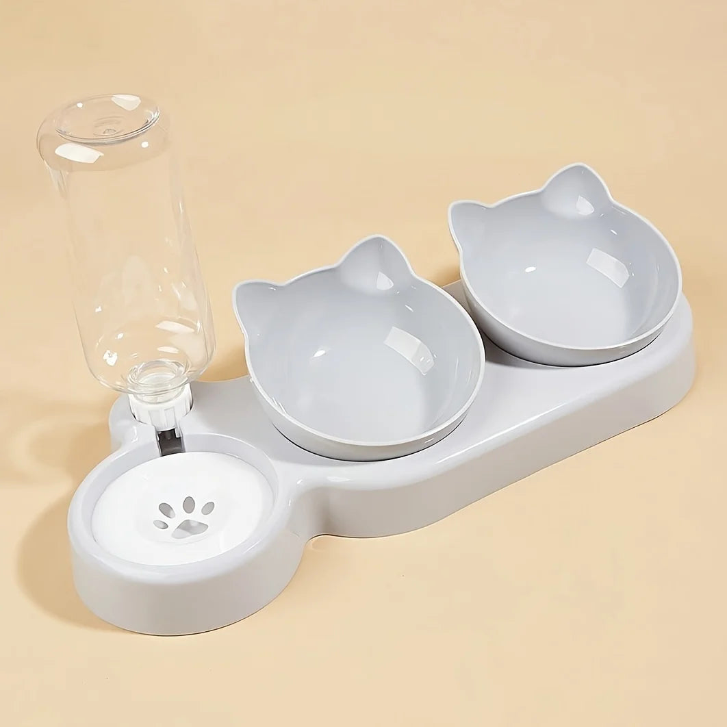 3-in-1 Pet Bowl and Water Feeder Set