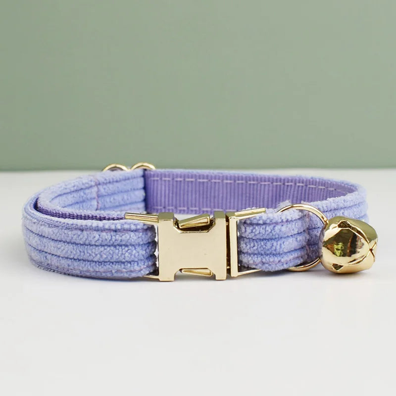 Personalized Cat Collar with Bell and Bow Tie - Custom Engraved Name Plate
