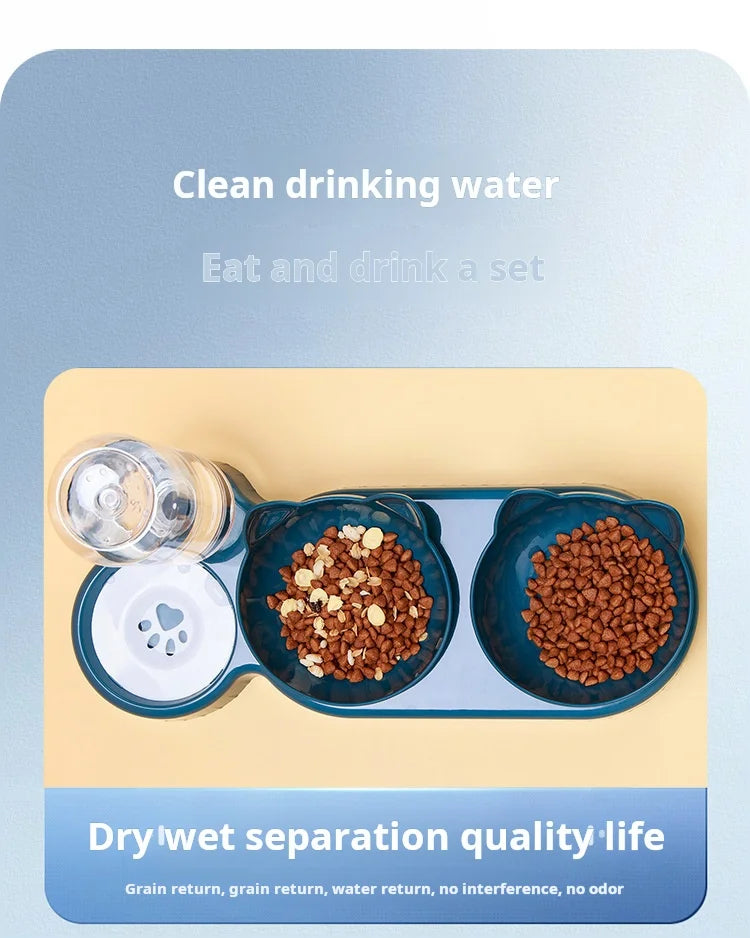 3-in-1 Pet Bowl and Water Feeder Set