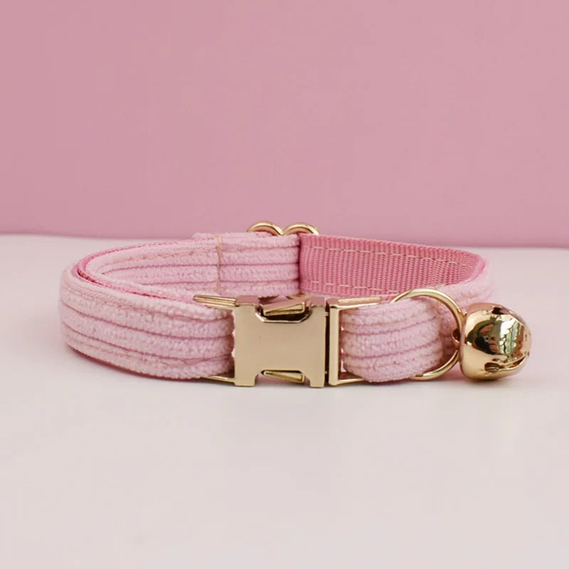 Personalized Cat Collar with Bell and Bow Tie - Custom Engraved Name Plate