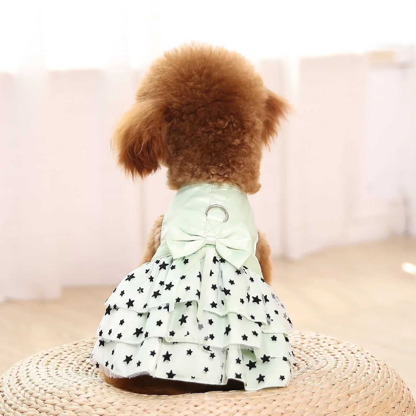 Vestido de princesa de lunares para perros y gatos - Falda de verano ligera sin mangas