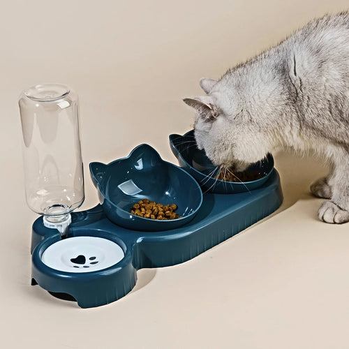 3-in-1 Pet Bowl and Water Feeder Set