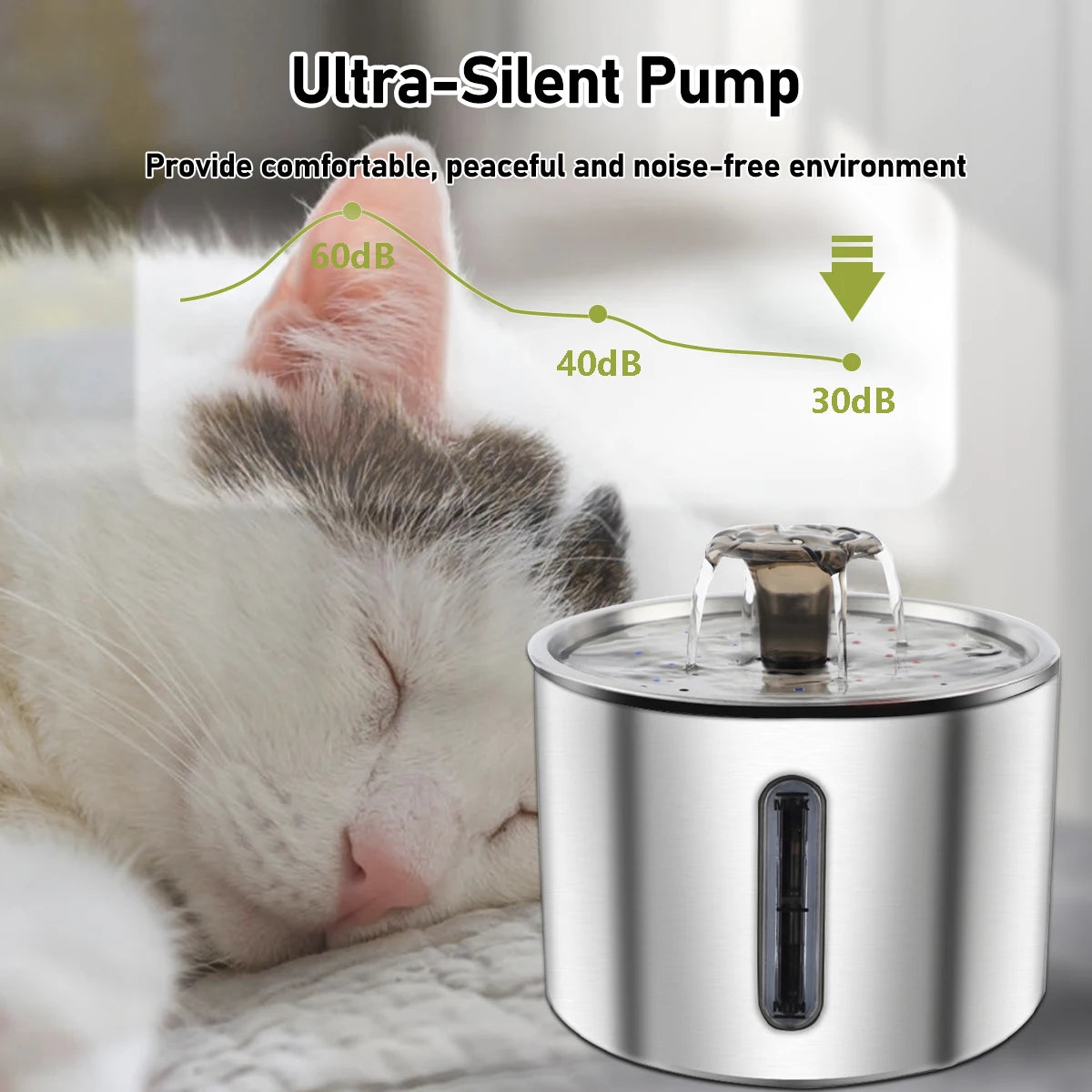 Stainless Steel Pet Water Fountain