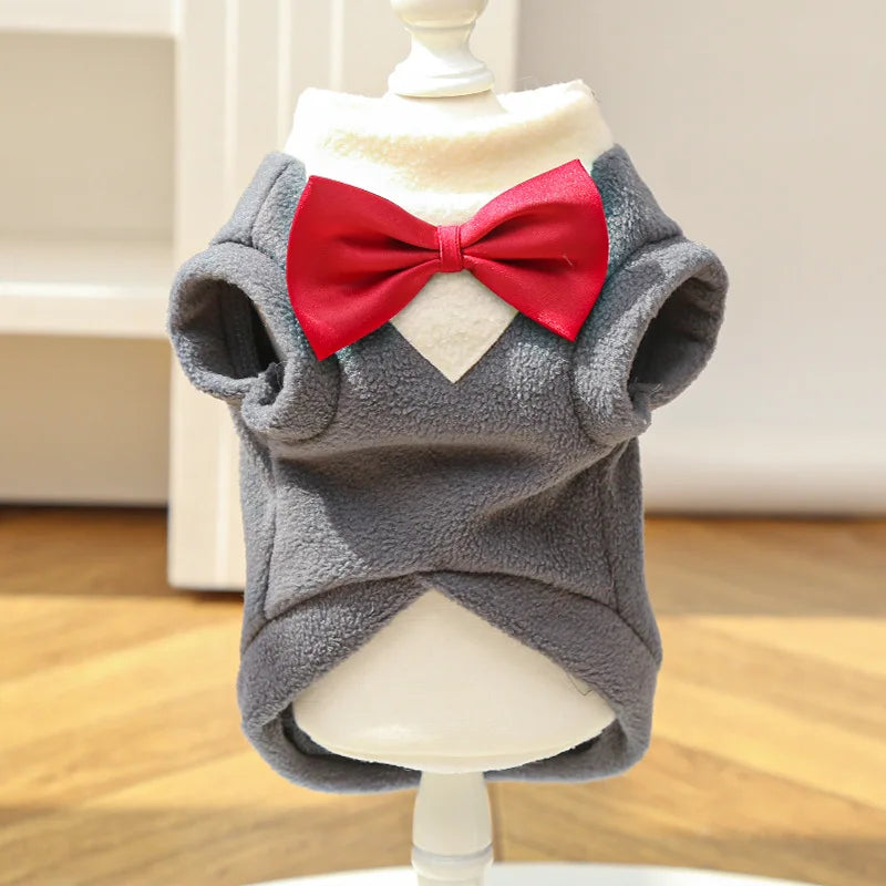 Elegant Pet Tuxedo with Bow Tie – Formal Wedding Suit for Dogs & Cats