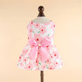 Sweet Princess Dress with Bow for Cats and Small Dogs - Striped Plaid Summer Outfit