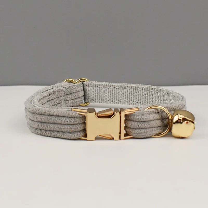 Personalized Cat Collar with Bell and Bow Tie - Custom Engraved Name Plate