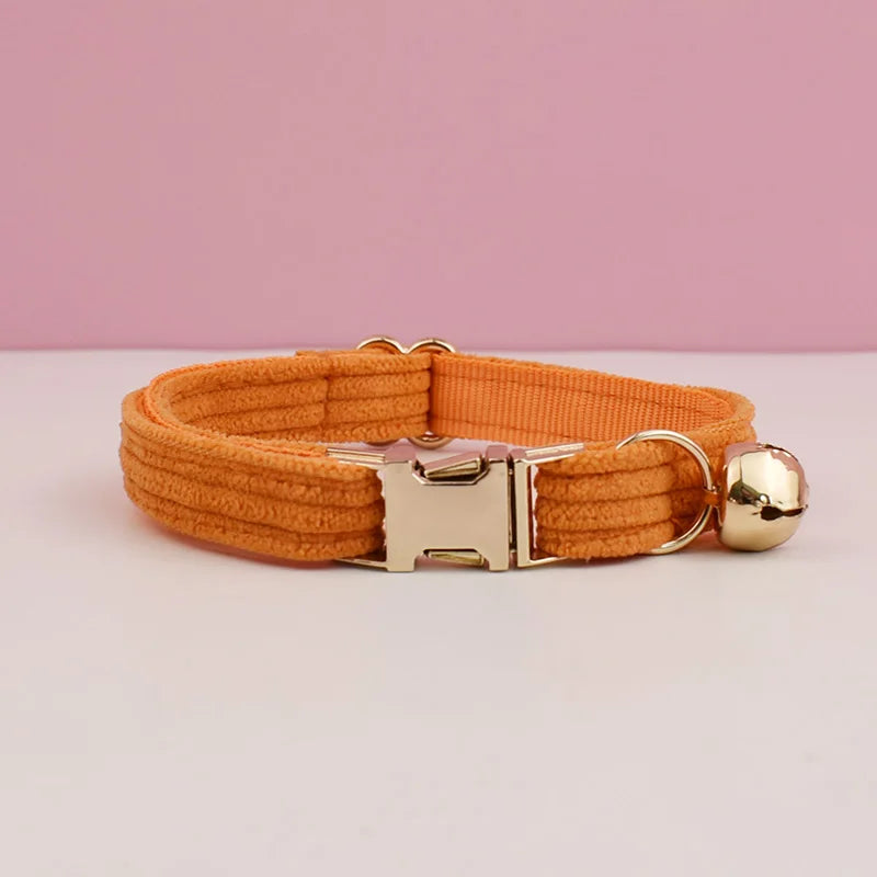 Personalized Cat Collar with Bell and Bow Tie - Custom Engraved Name Plate