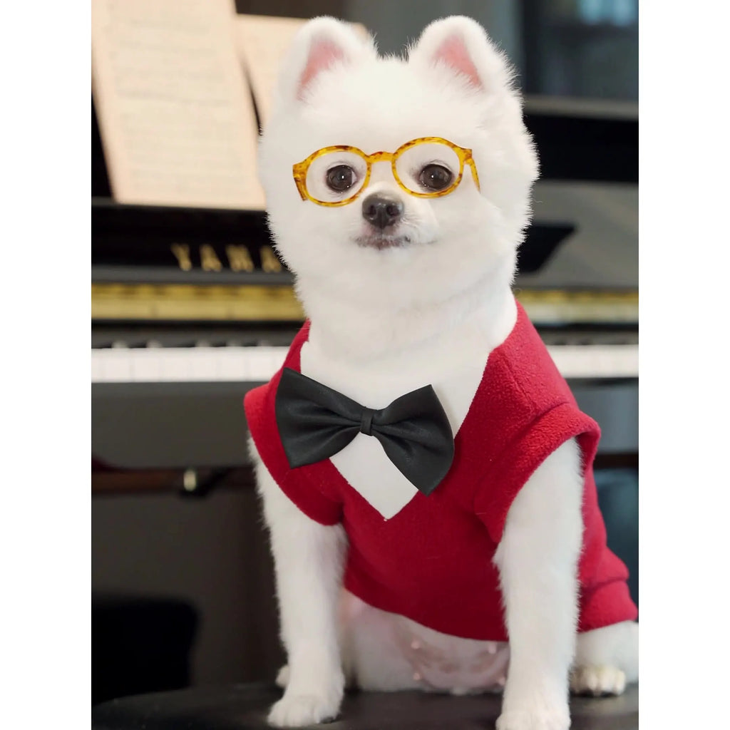 Elegant Pet Tuxedo with Bow Tie – Formal Wedding Suit for Dogs & Cats
