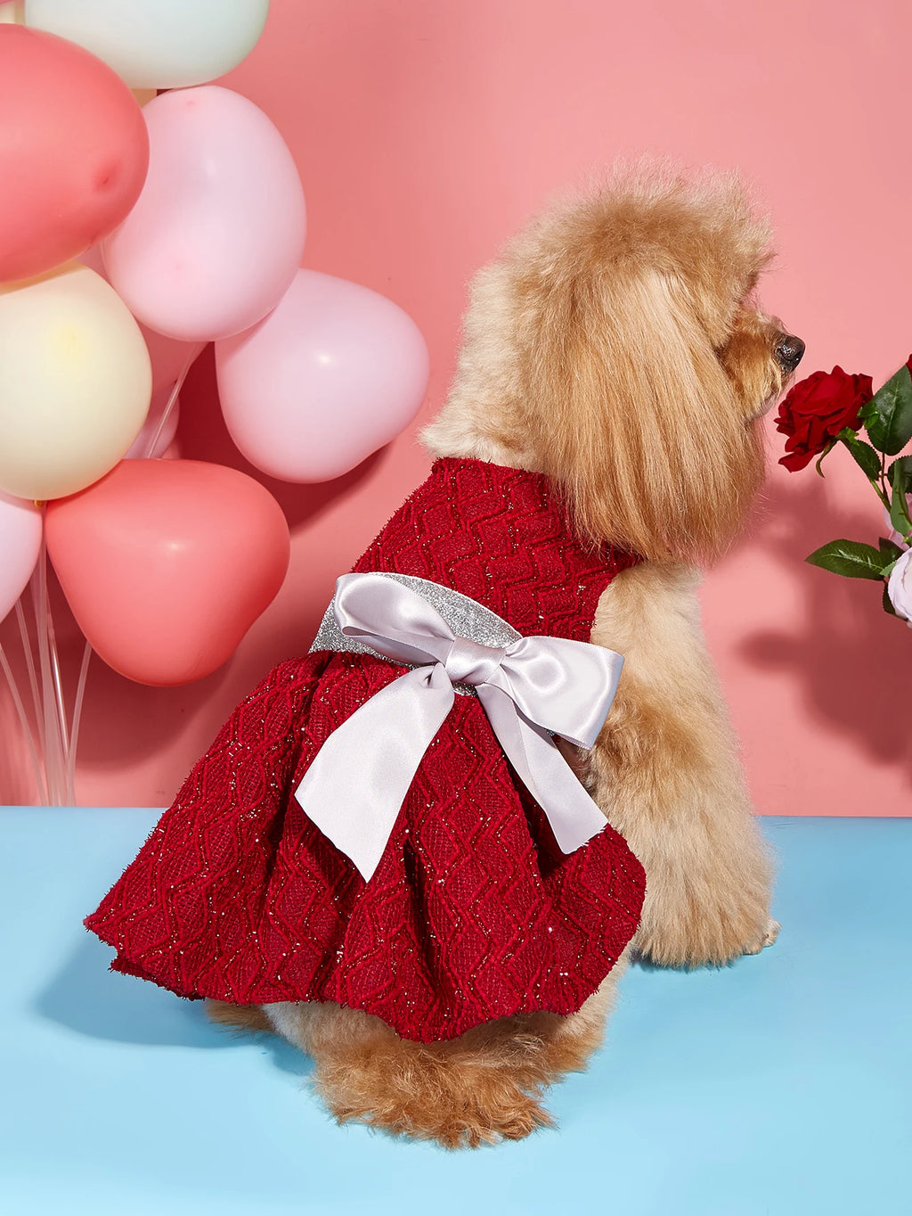 Princess Tutu Dress with Bow for Small Dogs - Elegant Party Costume