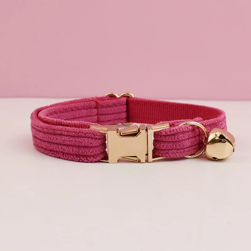 Personalized Cat Collar with Bell and Bow Tie - Custom Engraved Name Plate