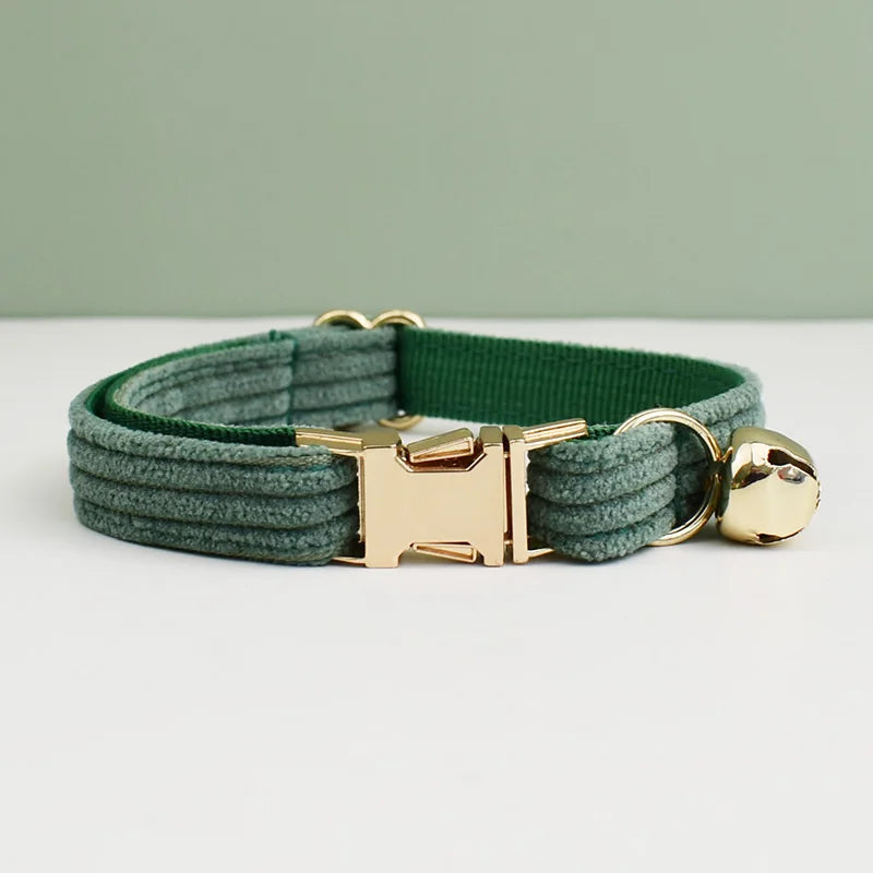 Personalized Cat Collar with Bell and Bow Tie - Custom Engraved Name Plate