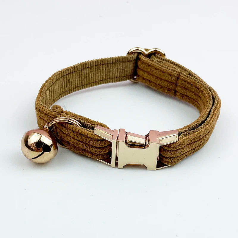 Personalized Cat Collar with Bell and Bow Tie - Custom Engraved Name Plate