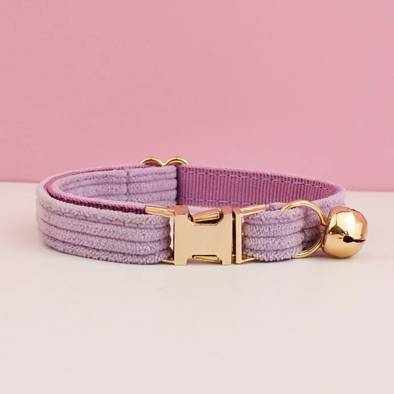 Personalized Cat Collar with Bell and Bow Tie - Custom Engraved Name Plate