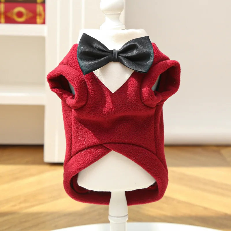 Elegant Pet Tuxedo with Bow Tie – Formal Wedding Suit for Dogs & Cats